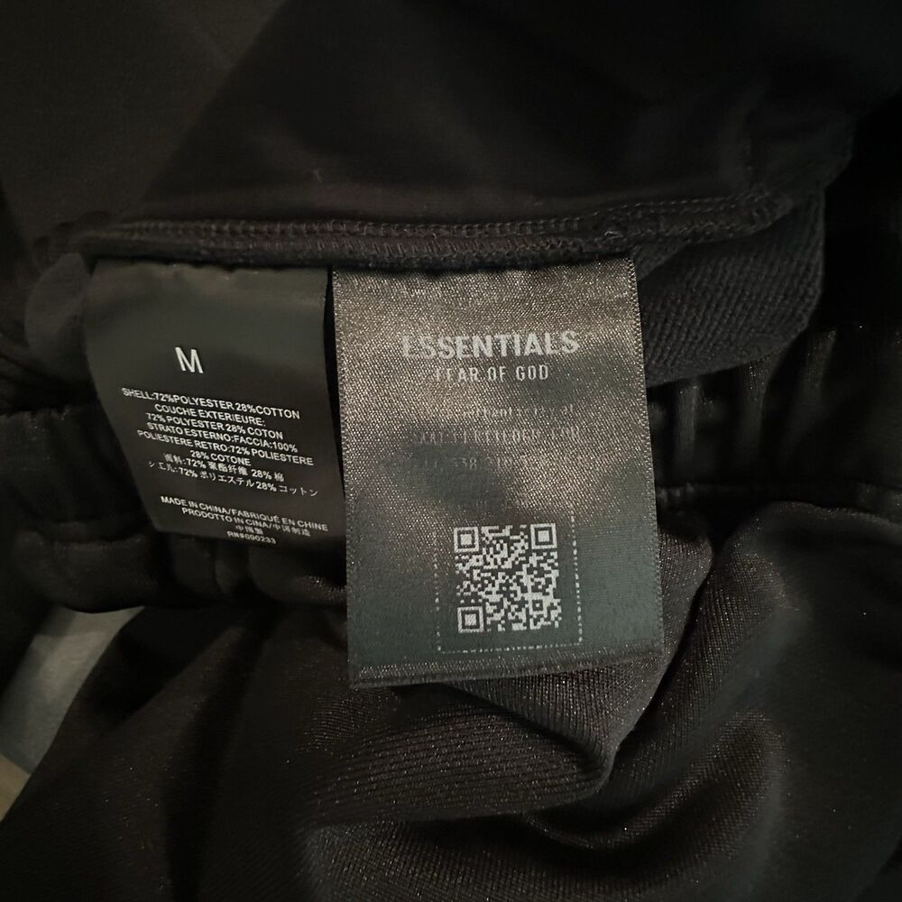 Fear of God Essentials Vintage Black Sweatpants Men's M Baggy Wide Leg #26 - Picture 14 of 16